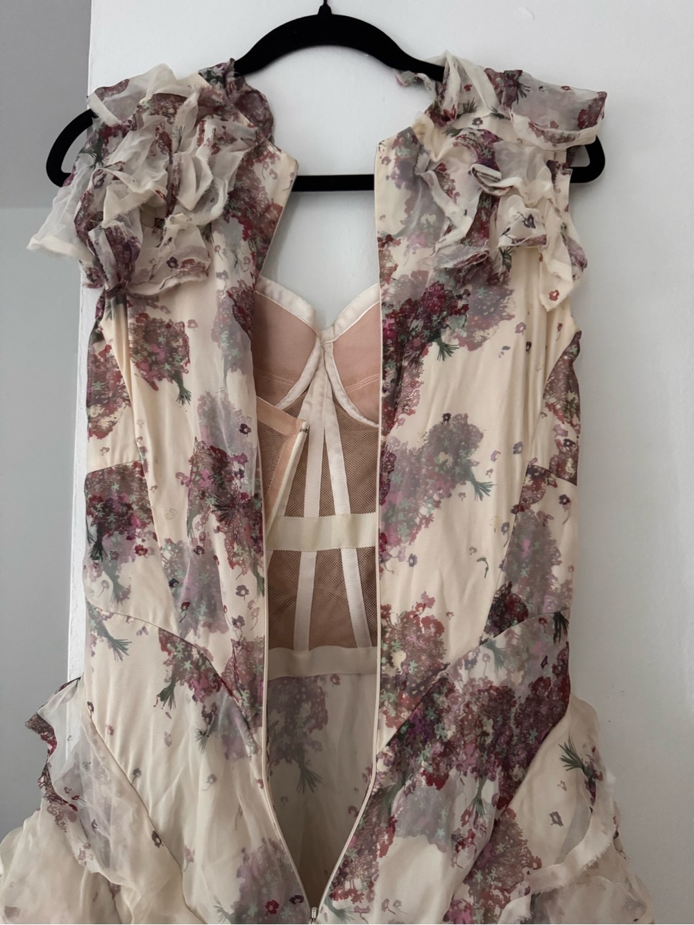 Zac Posen Bouquet Print Silk Gown New With Tags - Picture 7 of 9